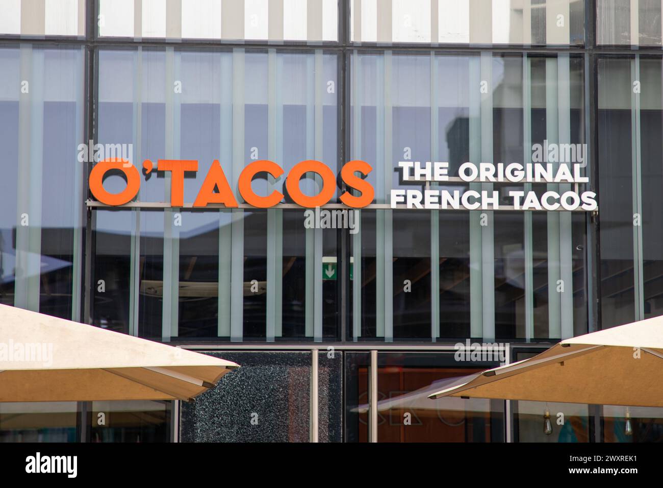 Bordeaux , France -  03 28 2024 : O`'tacos logo brand and text sign otacos restaurant specialized in French tacos chain Stock Photo